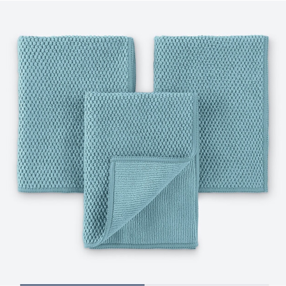 Norwex Kitchen Cloth Trio Turquoise Set of 3 NWT